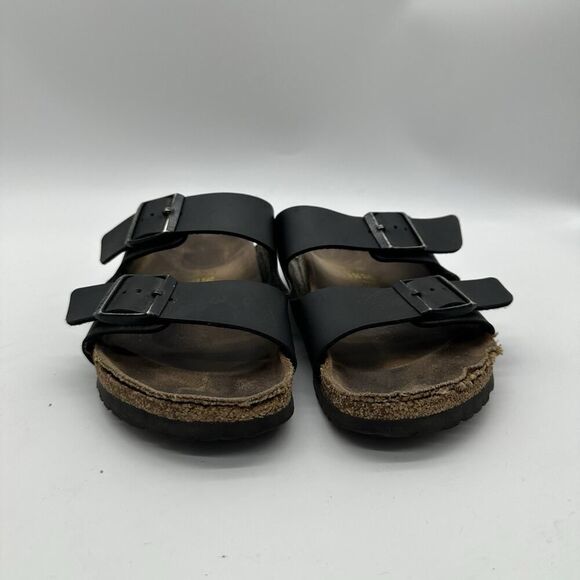 Womens Size 39 US 8.5 Birkenstock Arizona Black Birko-Flor Sandals Slip On - Picture 2 of 11